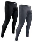 Nylon 28in Leggings No Fly 2pk Black/Gray