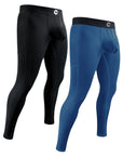 Nylon 28in Leggings No Fly 2pk Black/Blue