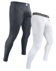 Nylon 28in Leggings No Fly 2pk Gray/White