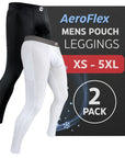 Nylon 28in Leggings No Fly 2pk Black/White