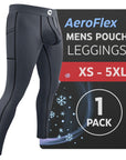 Nylon 28in Leggings No Fly 1pk Gray - Black Stitch