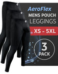 Nylon 28in Leggings No Fly 3pk Black