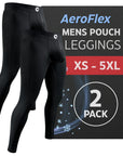 Nylon 28in Leggings No Fly 2pk Black