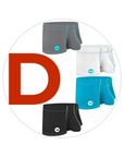 Nylon 3in Boxer Briefs No Fly 4pk Black/Cyan/Gray/White