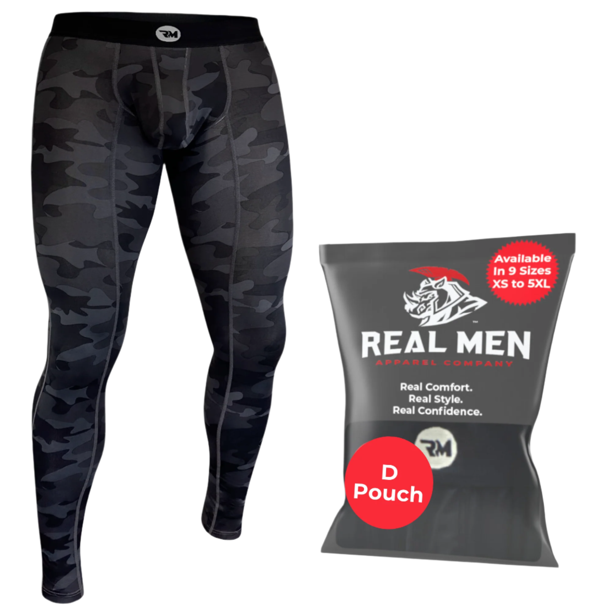 Real Men D Pouch Compression Pants Men, Mens Leggings, Yoga Pants