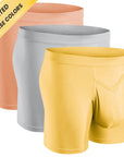 Modal 7in Boxer Briefs V-Fly 3pk Lemon Icing/Nimbus Cloud/Peach Dust