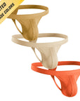 Tanga Modal 0in sin bragueta 3 unidades Oro/Ladrillo naranja/Arena