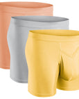 Modal 7in Boxer Briefs V-Fly 3pk Lemon Icing/Nimbus Cloud/Peach Dust