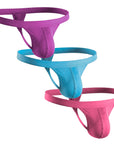 Modal 0in Thong No Fly 3pk Light Red/Sky Blue/Mulberry