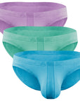 Bóxers bikini de talle bajo Modal 0in Ares Ascent sin bragueta 3 unidades Lavanda/Agua/Azul brillante