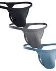 Bamboo 0in Thong No Fly 3pk Black/Blue/Gray