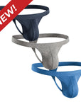 Modal 0in Thong No Fly 3pk Blue/Heather Gray/Slate