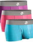 Modal 3in Boxer Briefs No Fly 3pk Red/Purple/Sky Blue