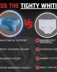 Seamless Brushed Nylon 0in Briefs No Fly 3pk Black/Night Fall/Red Stone