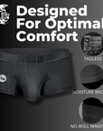 Nylon 3in Boxer Briefs No Fly 1pk Black