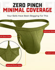 Modal 0in Thong No Fly 3pk Brown/Olive Green/Orange
