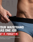 Bamboo 0in Briefs V-Fly 4pk Black/Black/Blue/Gray