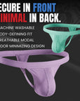 Tanga Modal 0in sin bragueta 3 unidades Lavanda/Agua/Azul brillante