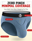 Bamboo 0in Briefs V-Fly 4pk Black/Black/Blue/Gray