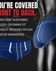 Nylon 0in Sport Briefs No Fly 4pk Blue/Gray/Dark Blue/Dark Gray