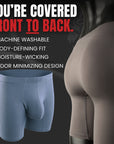 Nylon 6in Boxer Briefs No Fly 3pk Black/Blue/Gray