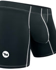 Men's black long-leg boxer brief