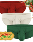 Nylon 0in Low-Rise Bikini Briefs No Fly 3pk Crimson/Green/Bone