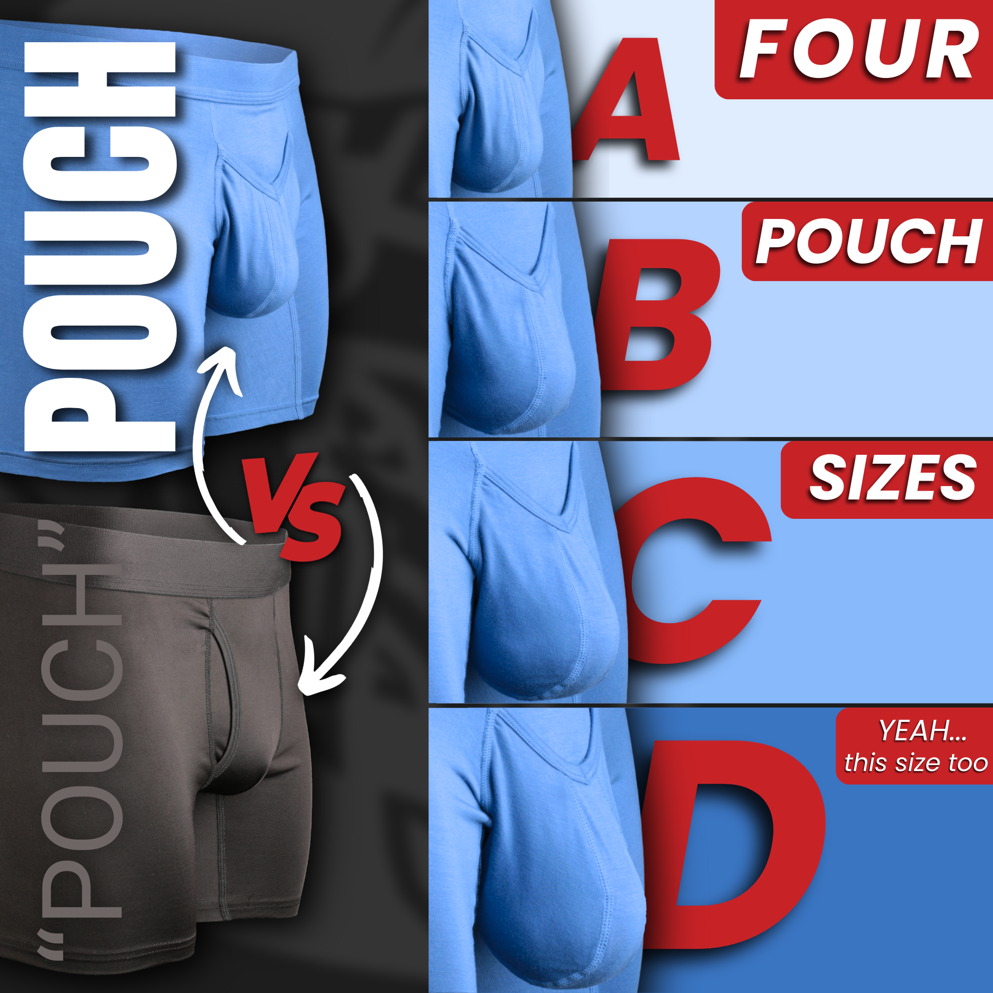 Modal 7in Boxer Briefs No Fly 3pk Black/Blue/Gray