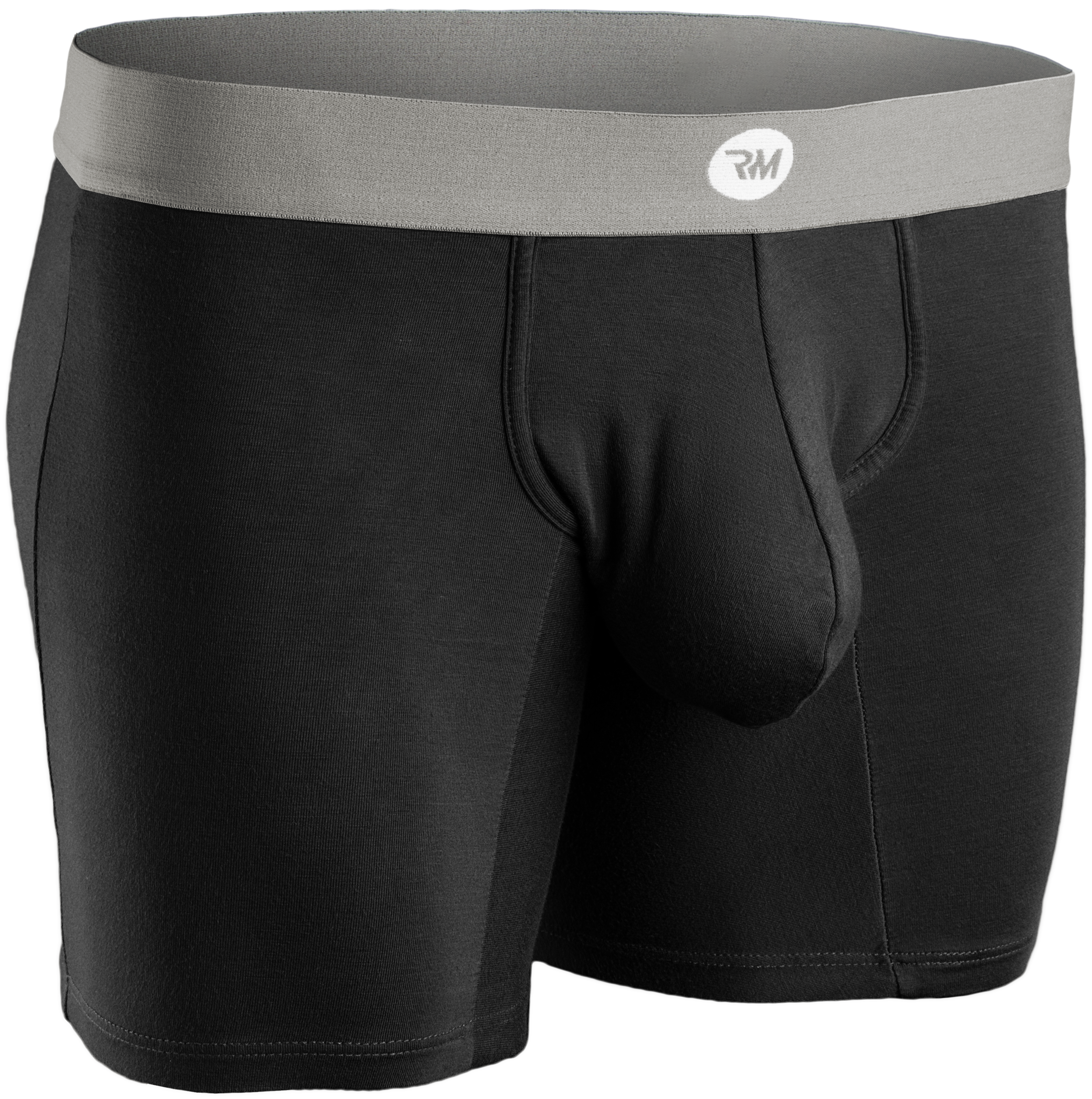 Modal 7in Boxer Briefs No Fly 1pk Black – Real Men Apparel Company