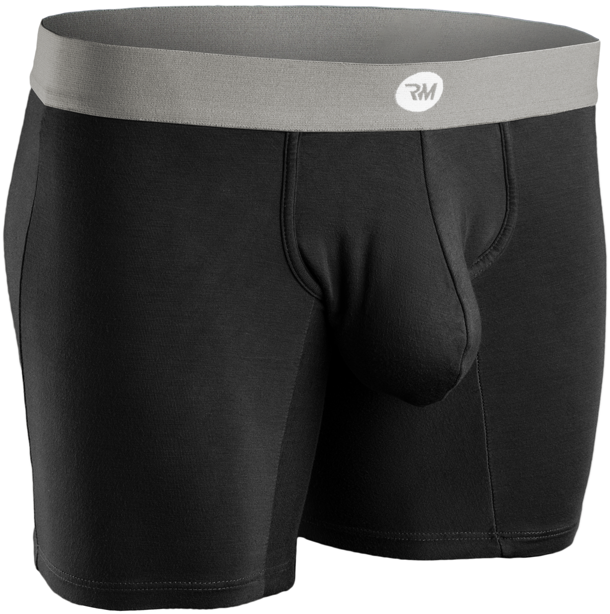 Modal 7in Boxer Briefs No Fly 1pk Black – Real Men Apparel Company