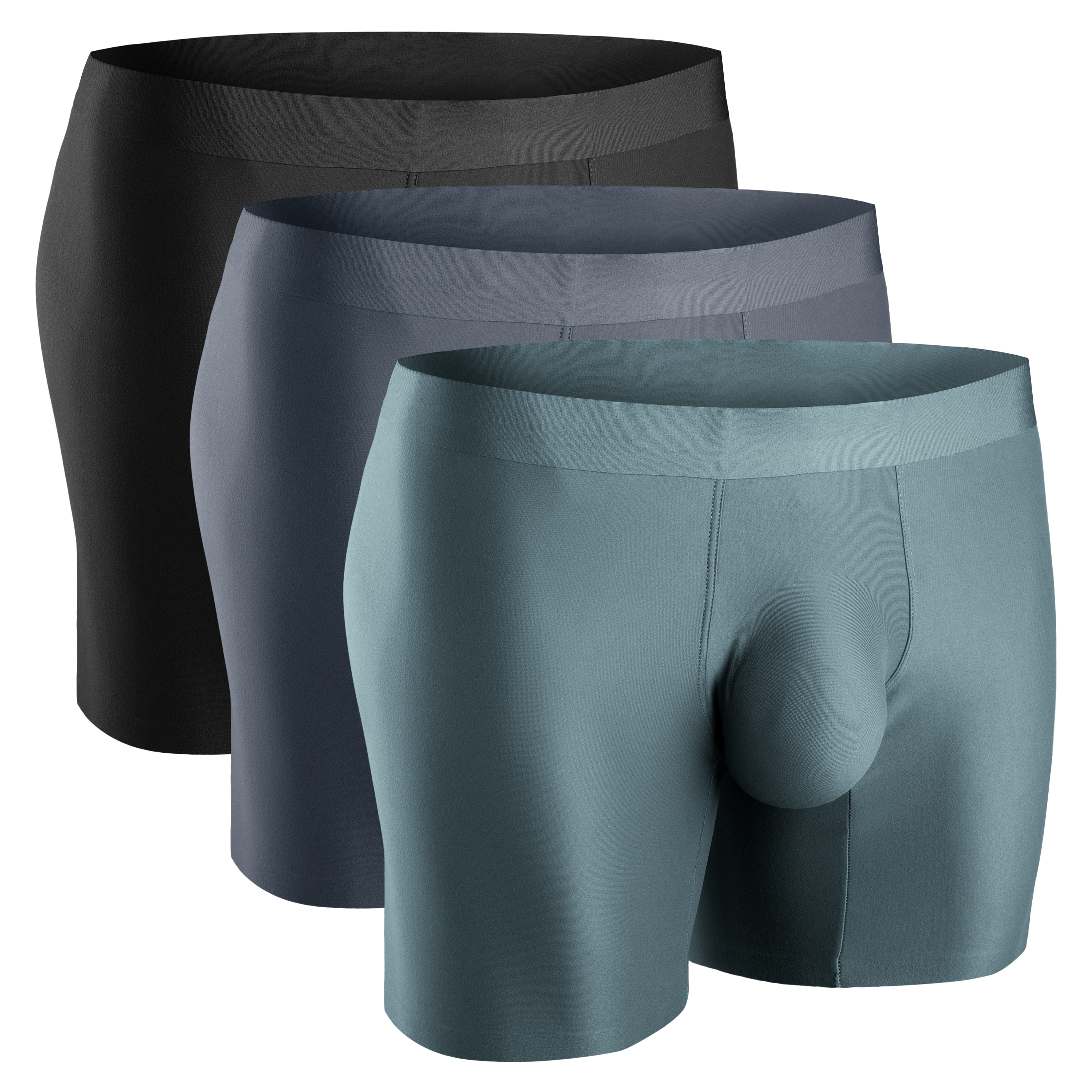 Transparent Boxers Png Nylon Seamless 7in Boxer Briefs No Fly 3pk