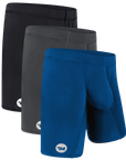 Nylon 6in Boxer Briefs No Fly 3pk Black/Blue/Gray