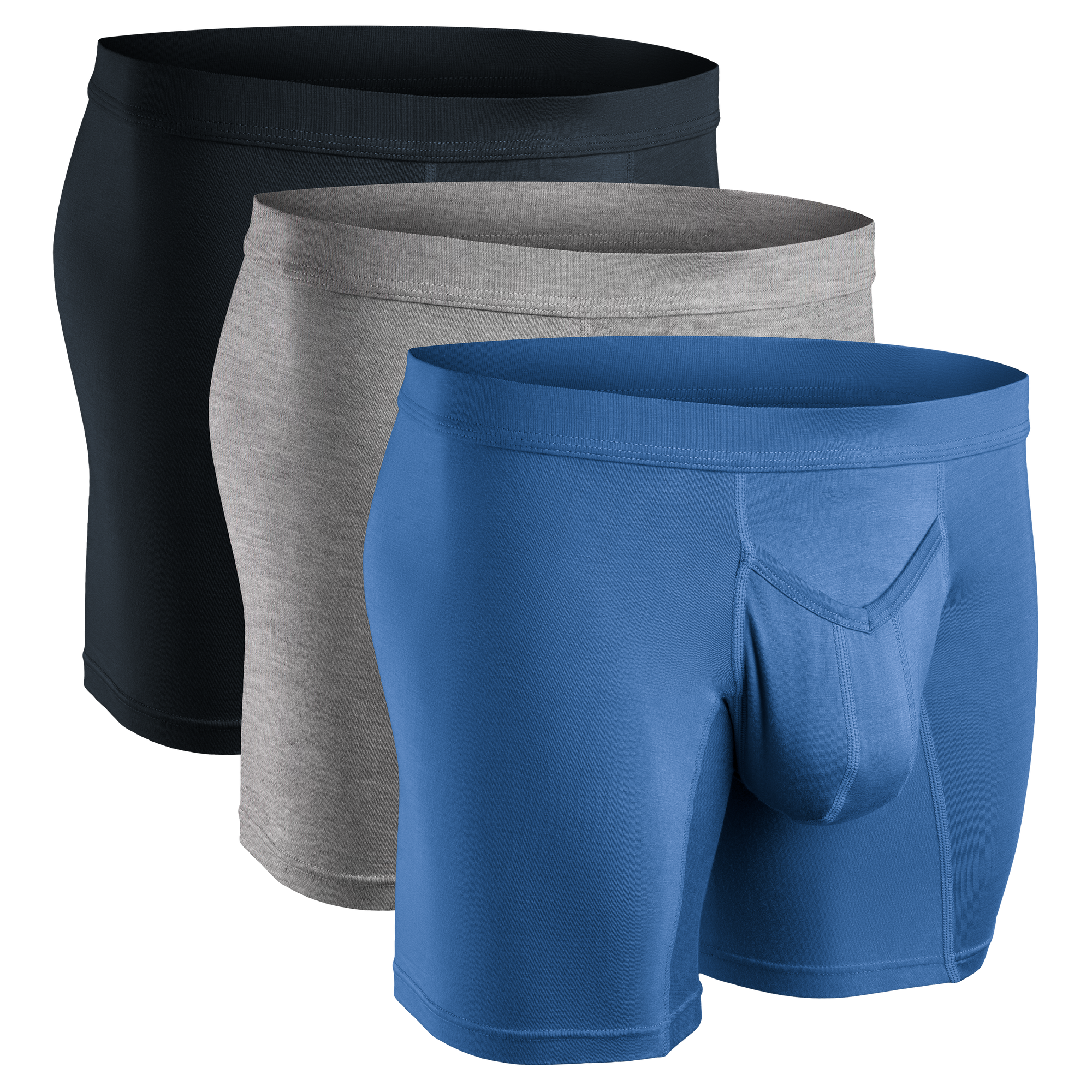 mens v-Fly nylon boxer brief underwear