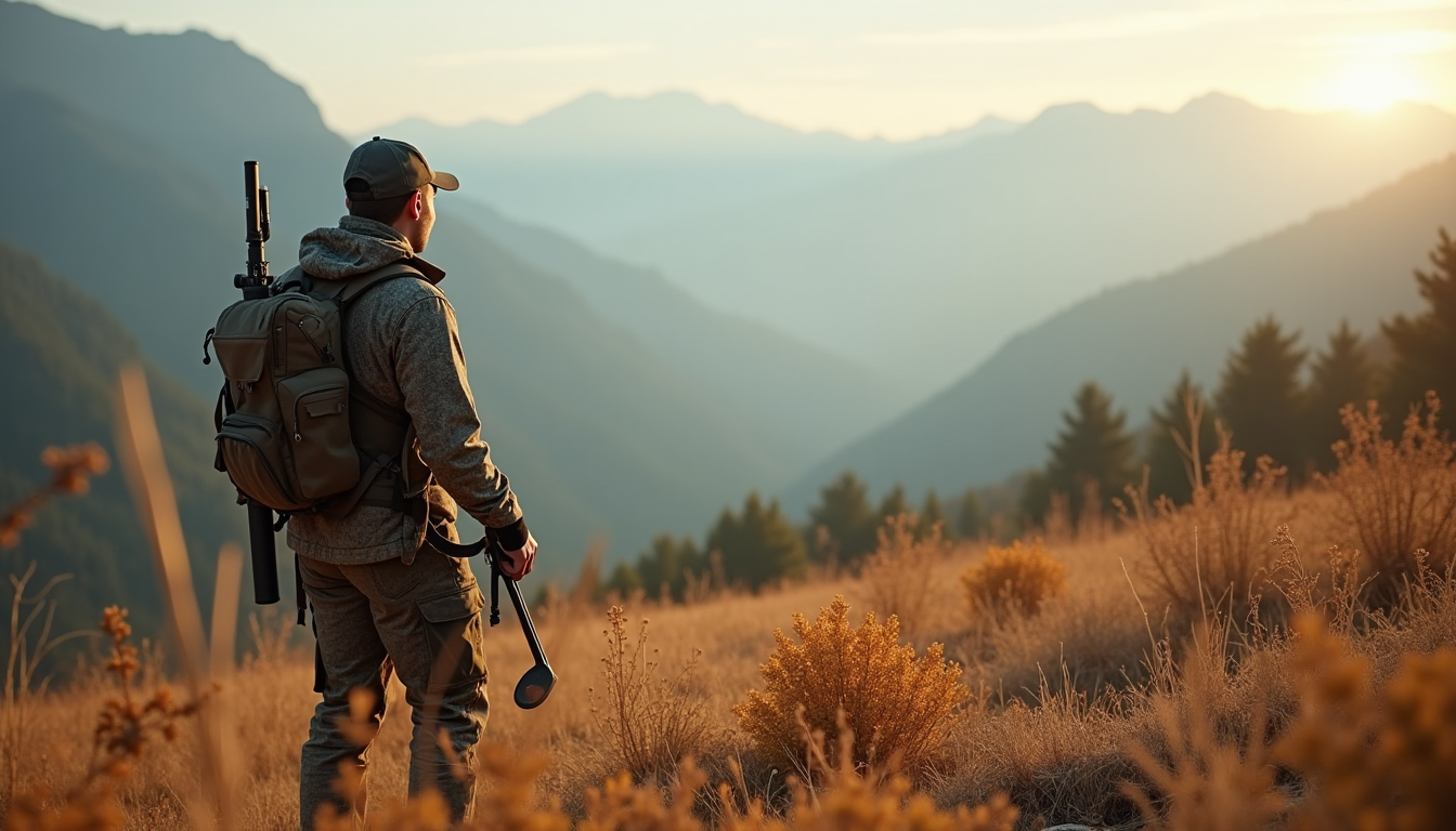 man hiking in mountains in hiking clothes wearing Real men pouch boxer brief