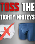 Nylon 7in Boxer Briefs V-Fly 3pk Black/Dark Blue/Gray