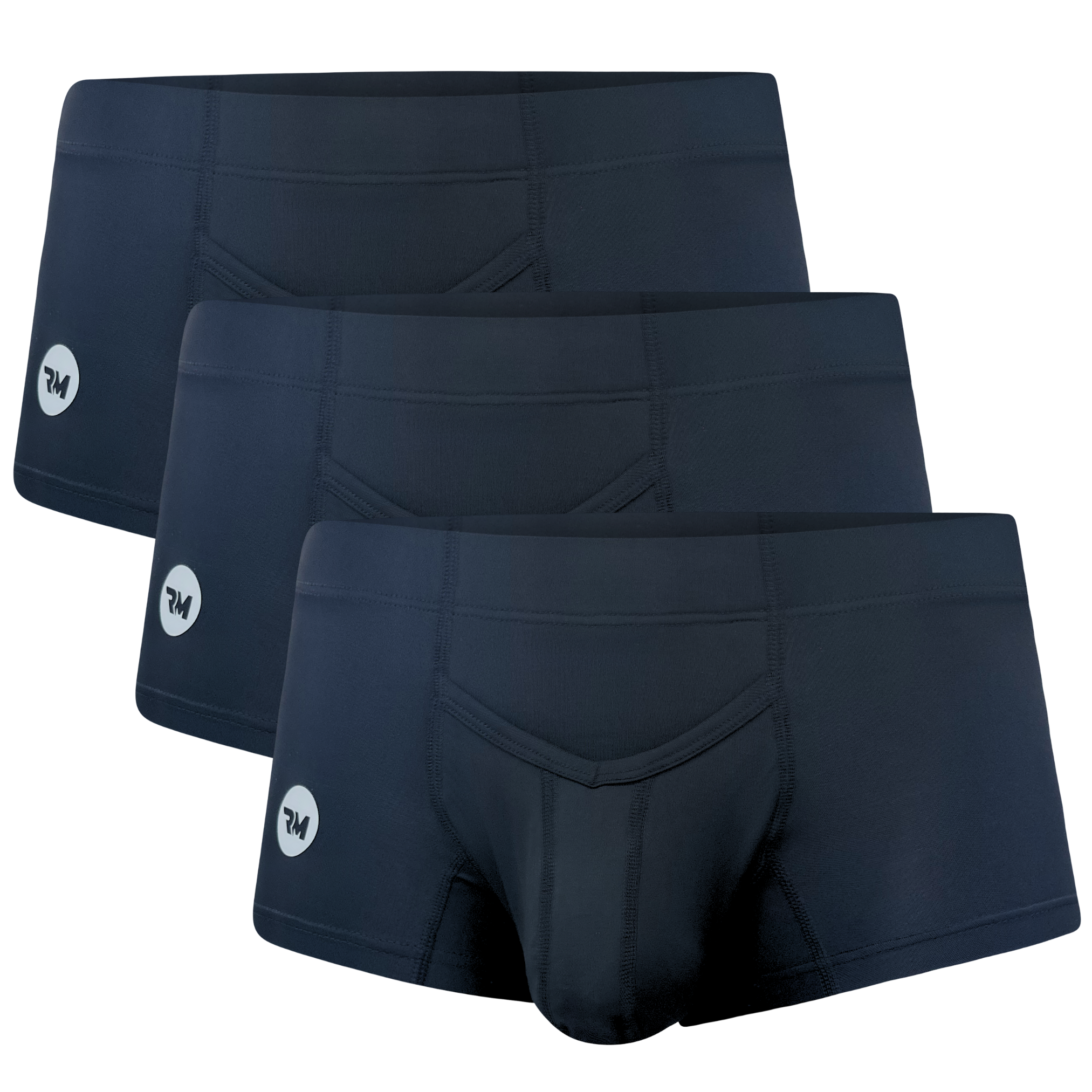 Nylon 3in Boxer Briefs V-Fly 3pk Black – Real Men Apparel Company