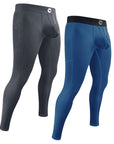 Nylon 28in Leggings No Fly 2pk Blue/Gray