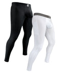 Nylon 28in Leggings No Fly 2pk Black/White
