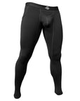 Brushed Nylon 28in Leggings V Fly 1pk Black