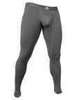 Brushed Nylon 28in Leggings V Fly 1pk Gray