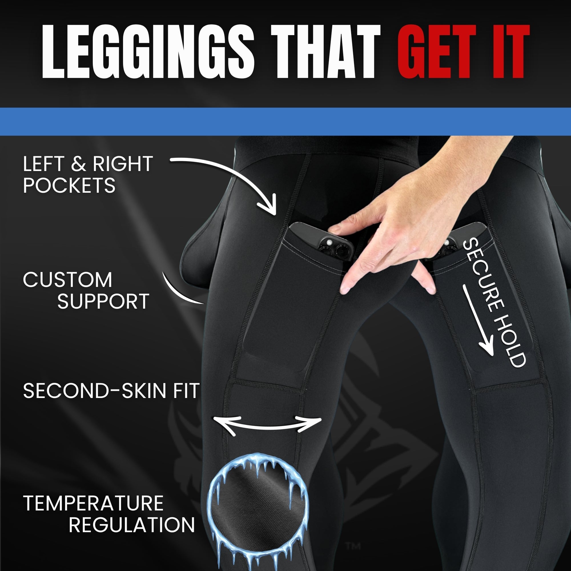 Nylon 28in Leggings No Fly 1pk Black