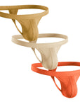 Modal 0in Thong No Fly 3pk Gold/Orange Brick/Sand