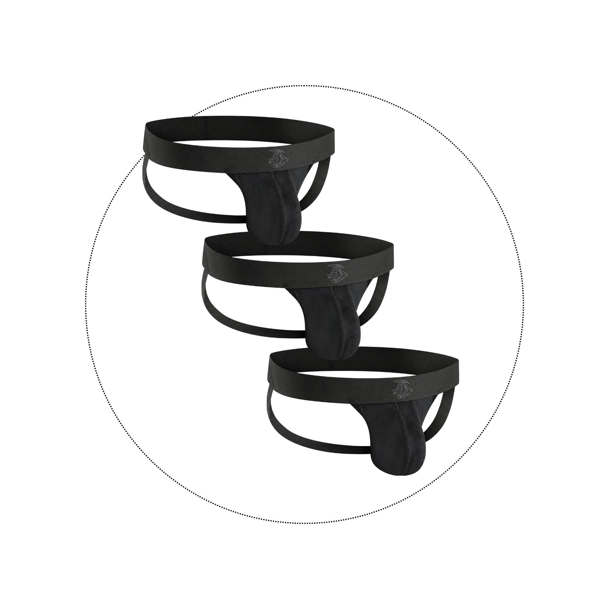 Nylon 0in Mesh Jockstrap No Fly 3pk Black