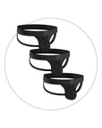 Nylon 0in Mesh Jockstrap No Fly 3pk Black