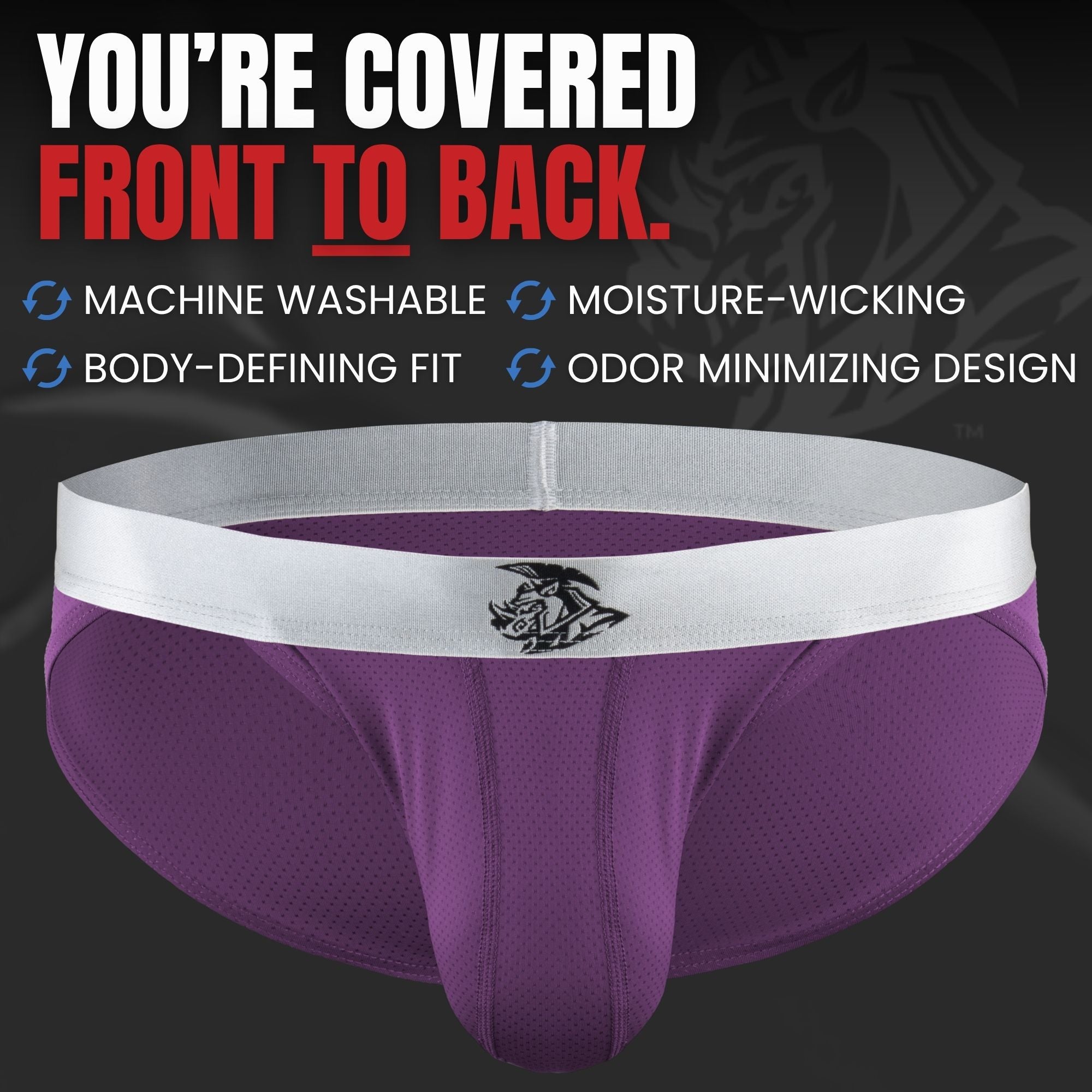 Nylon 0in Mesh Bikini Briefs No Fly 4pk Black/Blue/Gray/Wineberry