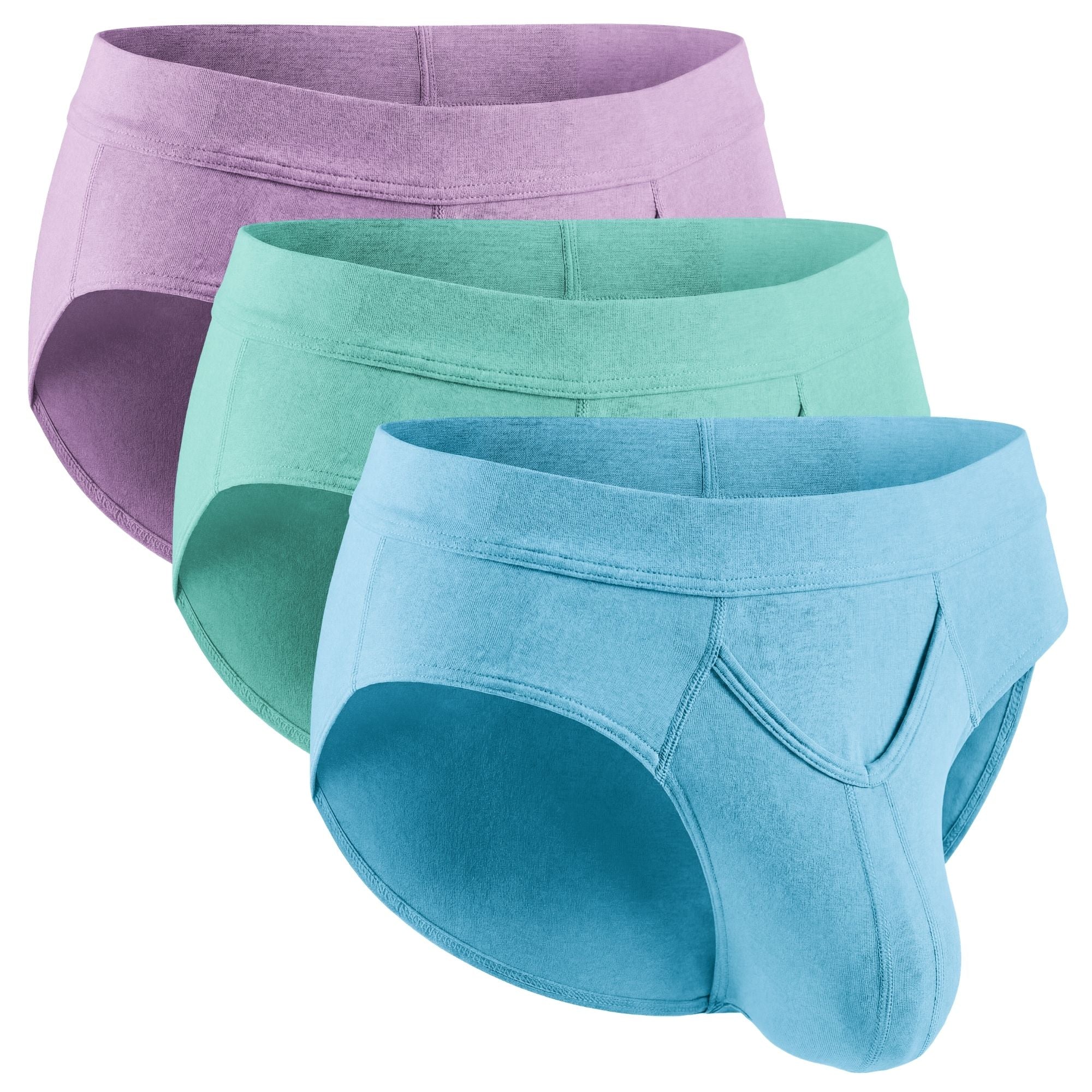 Modal 0in Briefs V-Fly 3pk Lavender/Aqua/Bright Blue