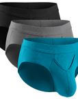 Modal 0in Briefs V-Fly 3pk Black/Grey/Cyan