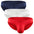 3-Pack - Navy Blue/Red/White