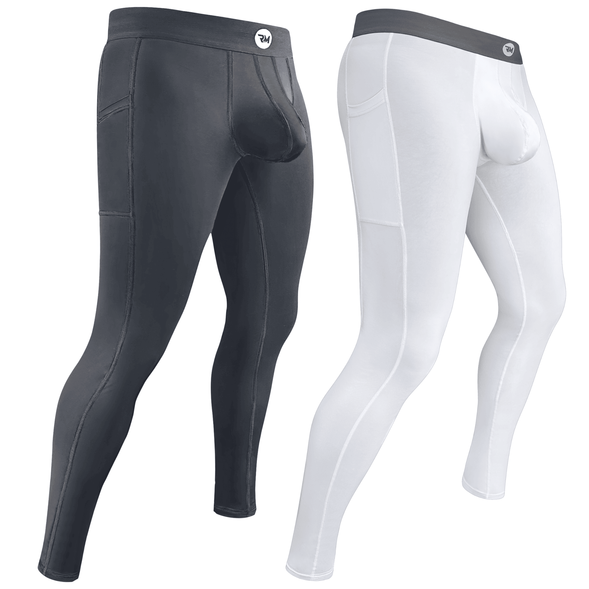 Nylon 28in Leggings Leggings No Fly 2pk Gray/White – Real