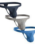 Modal 0in Thong No Fly 3pk Blue/Heather Gray/Slate